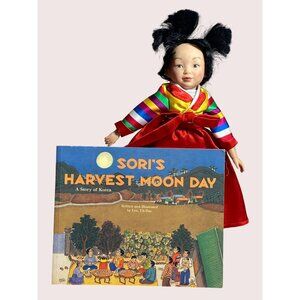 Soris Harvest Moon Day Doll & Book Set - Korean Hanbok Outfit Cultural Story